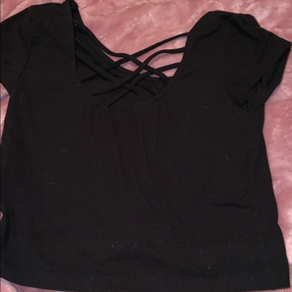 Black strappy top